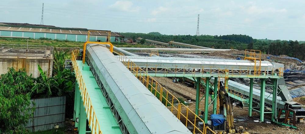 600m organic wastes conveying line in Vietnam